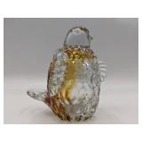 Vintage Krosno Poland Glass and Glass Bird