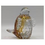 Vintage Krosno Poland Glass and Glass Bird