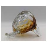 Vintage Krosno Poland Glass and Glass Bird