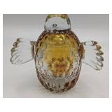 Vintage Krosno Poland Glass and Glass Bird