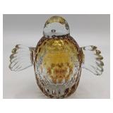 Vintage Krosno Poland Glass and Glass Bird