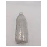 Vintage Milk Glass Bud Vase, Purple and Clear Vase, Clear Medicine Bottle