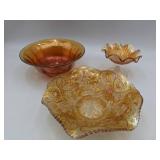 Vintage Amber Depression Glass Collection-Imperial, Carnival,