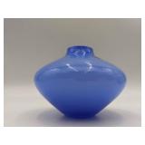 Vintage Vase Collection-LSA Blue Glass Vase, Ceramic Vase, and Bubble Glass Vase