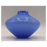 Vintage Vase Collection-LSA Blue Glass Vase, Ceramic Vase, and Bubble Glass Vase