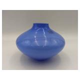 Vintage Vase Collection-LSA Blue Glass Vase, Ceramic Vase, and Bubble Glass Vase