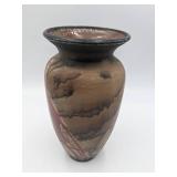 Vintage Signed Drip Glazed Ceramic Vase