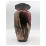Vintage Signed Drip Glazed Ceramic Vase