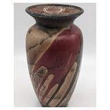 Vintage Signed Drip Glazed Ceramic Vase