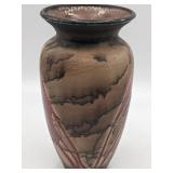 Vintage Signed Drip Glazed Ceramic Vase