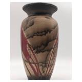 Vintage Signed Drip Glazed Ceramic Vase