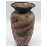 Vintage Signed Drip Glazed Ceramic Vase