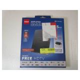 RCA - Indoor Flat Amplified HDTV Antenna - Black