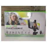Digipower - Phone Video Stabilizer Rig Kit with Microphone, Light diffuser and Mini tripod for iPhone, Samsung and Digital Cameras - Black