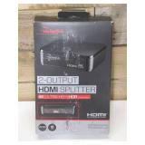 Rocketfish™ - 2-Output HDMI Splitter with 4K and HDR Pass-Through - Black