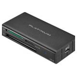 Platinum™ - USB 3.2 Gen 1 SD, microSD, CF 3 Slot Memory Card Reader - Black
