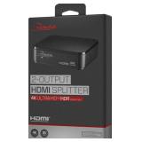 Rocketfish™ - 2-Output HDMI Splitter with 4K and HDR Pass-Through - Black