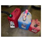 3 Plastic Gas Cans