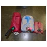 3 Plastic Gas Cans