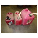 3 Plastic Gas Cans