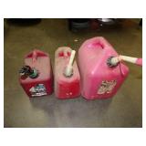 3 Plastic Gas Cans