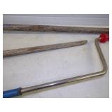 2 - 4 tine forks and Ice Auger