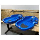 PARICON Lot of 2- Flexible Flyer 39" Spitfire Kids Snow Sleds with Tow Rope