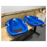 PARICON Lot of 2- Flexible Flyer 39" Spitfire Kids Snow Sleds with Tow Rope