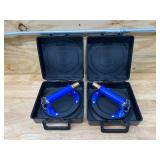 ADT Pro Lot of 2-  8" Vacuum Glass/Granite Suction Cups with Metal Handles