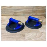 ADT Pro Lot of 2-  8" Vacuum Glass/Granite Suction Cups with Metal Handles
