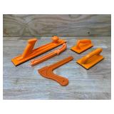 FULTON Safety Woodworking Push Block and Push Stick Package 5 Piece Set In Safety Orange Color
