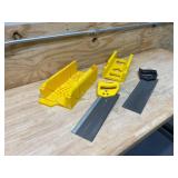 Lot of 2 Miter Boxes with 2 Saws