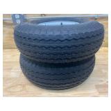 LOADSTAR Lot of 2- 5.70x8 Trailer Tires & Painted Rim, Load Range B
