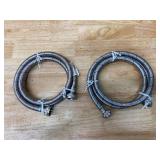 EVERBILT 3/4 in. FIP x 3/4 in. FIP x 60 in. Stainless Steel Washing Machine Hose Set