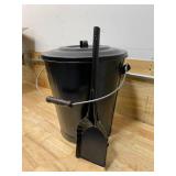 IMPERIAL Black Powder Coated Steel Ash Container and Shovel Set