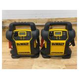 DEWALT Lot of 2-  1400 Peak Amp Portable Car Jump Starter with Digital Compressor