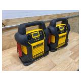 DEWALT Lot of 2-  1400 Peak Amp Portable Car Jump Starter with Digital Compressor