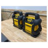DEWALT Lot of 2-  1400 Peak Amp Portable Car Jump Starter with Digital Compressor