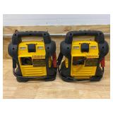 DEWALT Lot of 2-  1400 Peak Amp Portable Car Jump Starter with Digital Compressor