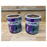 BEYOND PAINT Lot of 2- Matte Soft Gray Water-Based All-In-One Paint Exterior and Interior 32 g/L 1 gal