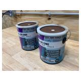 BEYOND PAINT Lot of 2- Matte Soft Gray Water-Based All-In-One Paint Exterior and Interior 32 g/L 1 gal