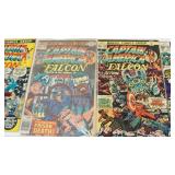 Nine Marvel Comics--"Captain America & The Falcon"