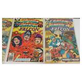 Nine Marvel Comics--"Captain America & The Falcon"