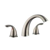 Glacier Bay Builders 2-Handle Deck-Mount Roman Tub Faucet in Brushed Nickel