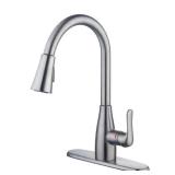 Glacier Bay McKenna Single-Handle Pull-Down Sprayer Kitchen Faucet in Stainless Steel with TurboSpray and FastMount