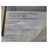 Hand Scraped Strand Woven Brown 3/8 in. T x 5-1/8 in. W x 36 in. L Engineered Click Bamboo Flooring( 384 S.F)