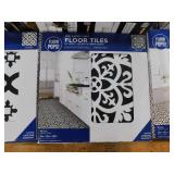 FloorPops 12 in. W x 12 in. L Black Peel and Stick Comet Vinyl Tile Flooring (250 sq. ft.)