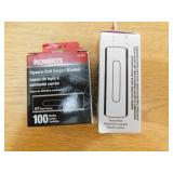 (2) Roberts Square-End Carbon Steel Carpet Blades and Quick Blade Dispenser with Used Blade Storage (100-Pack)