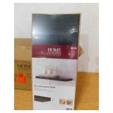 (4) Home Decorators Collection Slim Line 1-Piece 8 in. D x 18 in. L x 1-1/4 in. H MDF Black Floating Shelf