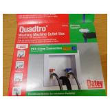 OATEY Quadtro 1/2 in. x 1/2 in. PEX Compatible Washing Machine Outlet Box with 1/4 Turn Valves